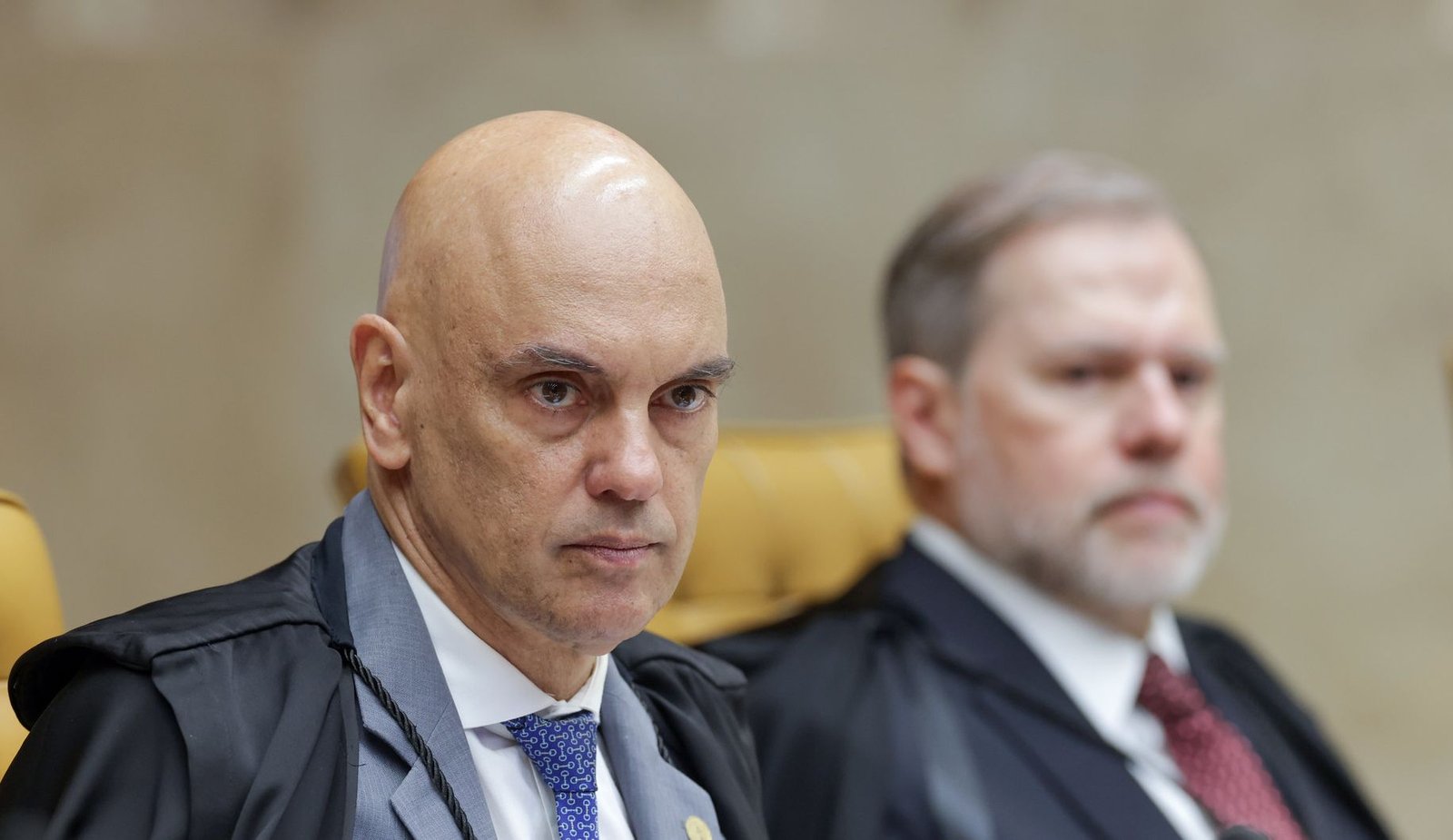 Os ministros que se complicam cada vez mais no caso Master: Moraes e Toffoli. (Foto: Rosinei Cout...